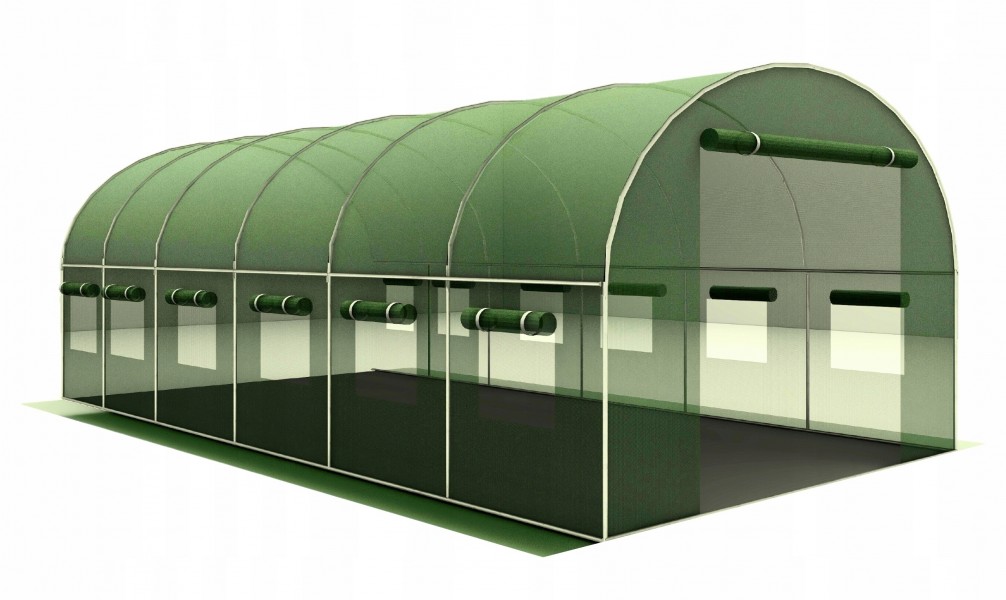 Tunel foliowy ogrodowy GHT-600300 - szklarnia ogrodowa z oknami, 6x3 m, 18 m2