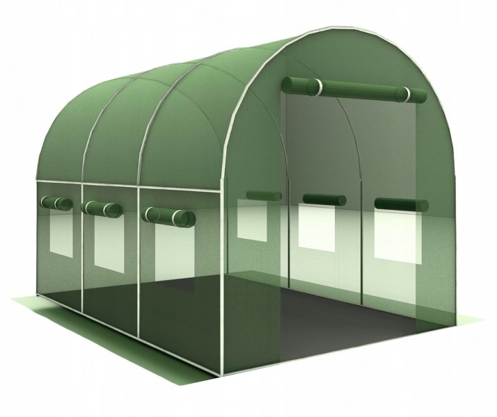 Tunel foliowy ogrodowy GHT-300200 - szklarnia ogrodowa z oknami, 3x2 m, 6 m2