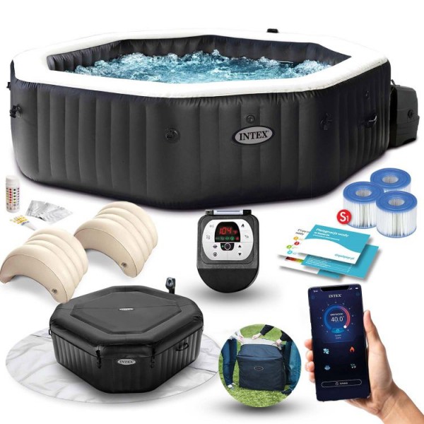 Jacuzzi ogrodowe dmuchane Intex 462, SPA 6-osobowe, WiFi, 140 dysz, 218 cm