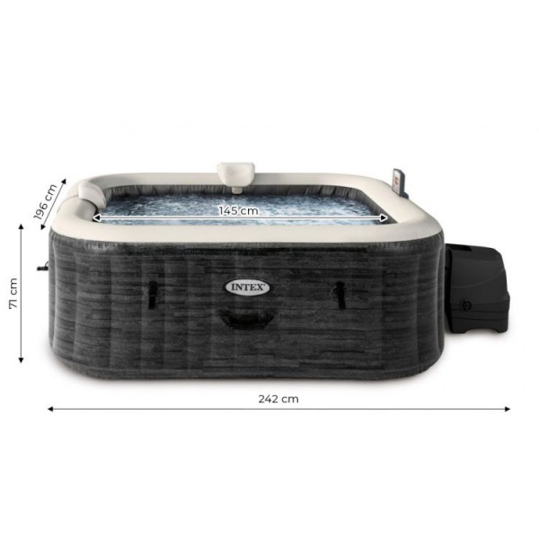 Jacuzzi ogrodowe dmuchane Intex 452, SPA 6-osobowe 196 cm, WiFi, 170 dysz, LED