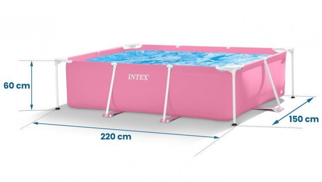 Basen stelażowy ogrodowy Intex 266 prostokątny, 220x150 cm