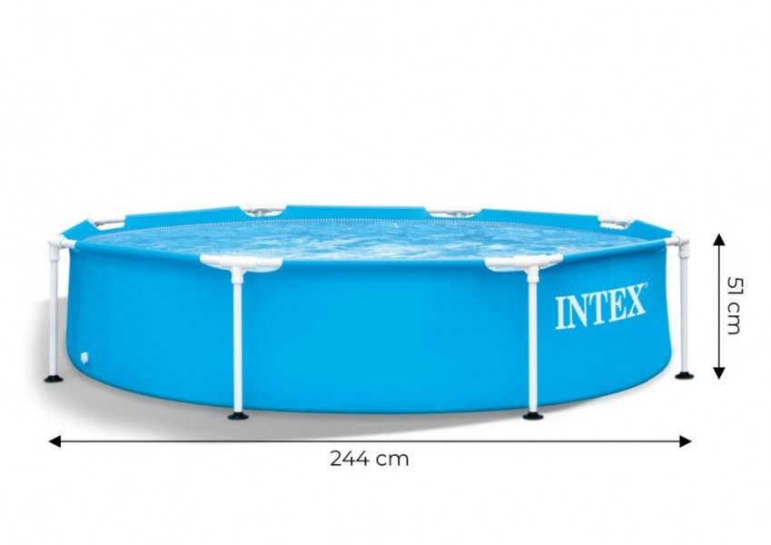 Basen stelażowy okrągły 244 cm Intex 205 dla dzieci