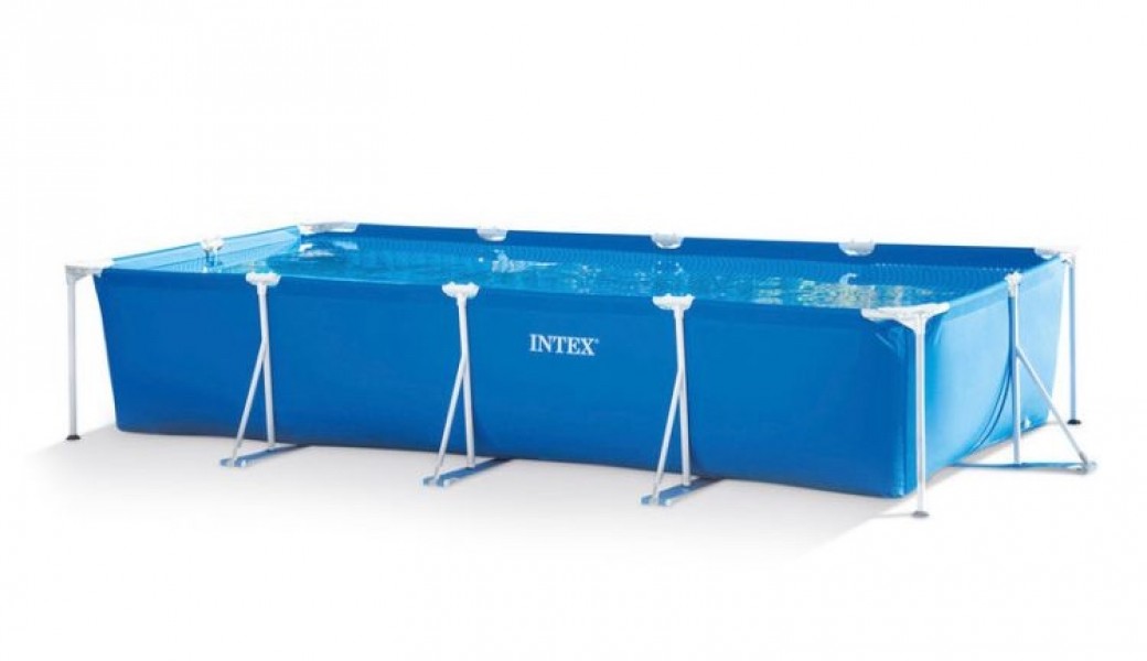 Duży basen stelażowy ogrodowy 450x220 cm Intex 273 prostokątny