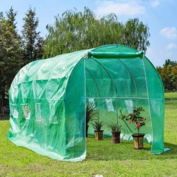 Tunel foliowy ogrodowy 3x6 m z oknami i moskitierą G398