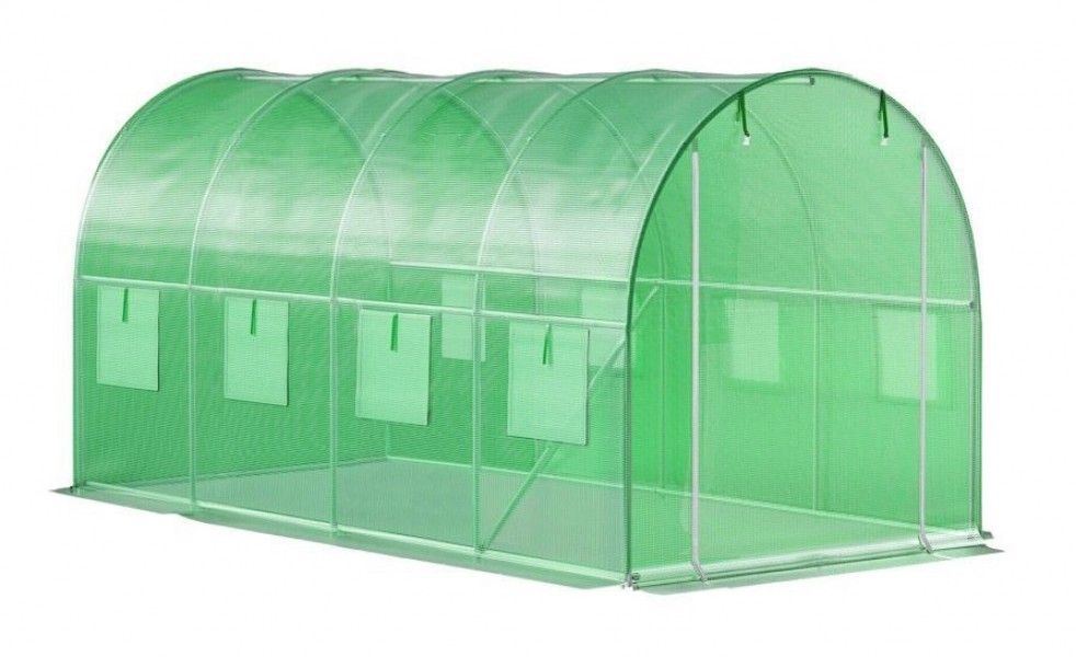 Tunel foliowy ogrodowy 3x6 m z oknami i moskitierą G398