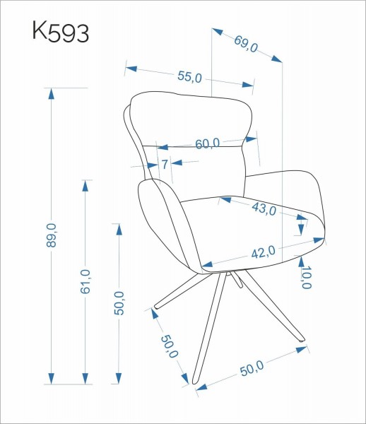 Krzesło do jadalni ze sprężynami w siedzisku K593 Halmar
