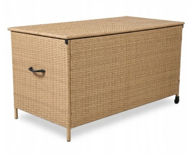 Skrzynia ogrodowa z technorattanu XL-SD-XL, 166x76x80 cm, kolor naturalny