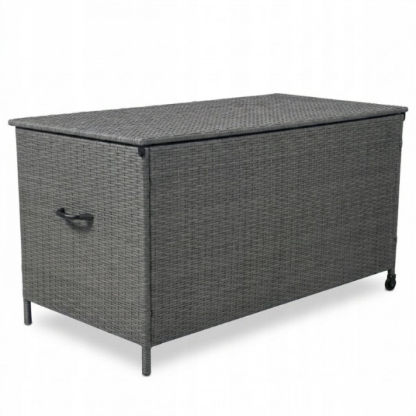 Skrzynia ogrodowa z technorattanu XL-SD-XL, 166x76x80 cm, kolor szary