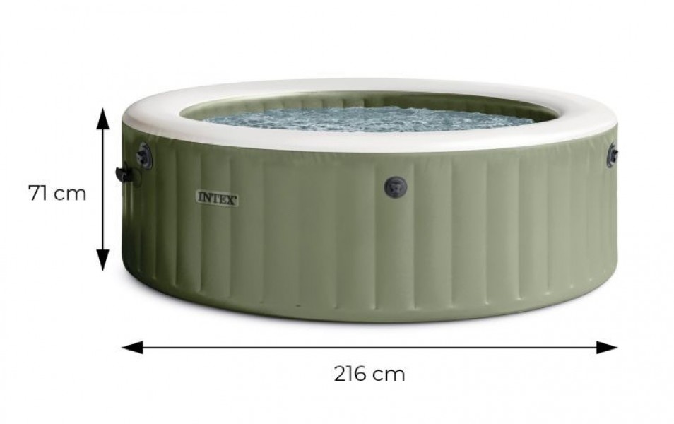 Jacuzzi ogrodowe z hydromasażem 216 cm Intex 428, 6-osób, 140 dysz bąbelkowych