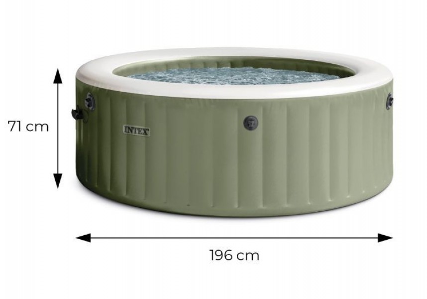 Jacuzzi ogrodowe z hydromasażem 196 cm Intex 426, 4-osobowe, 120 dysz bąbelkowych