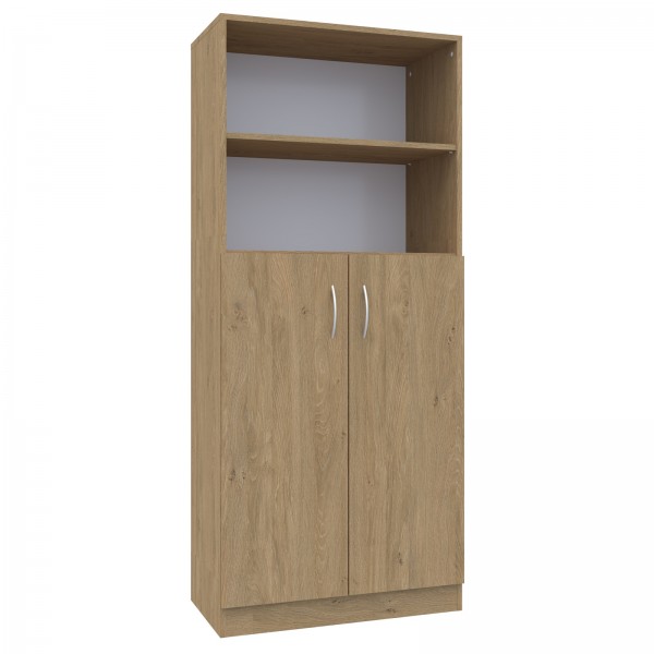 Dwudrzwiowy regał biurowy na klucz Simple, 80x40x185 cm, index 80-5P-2F3