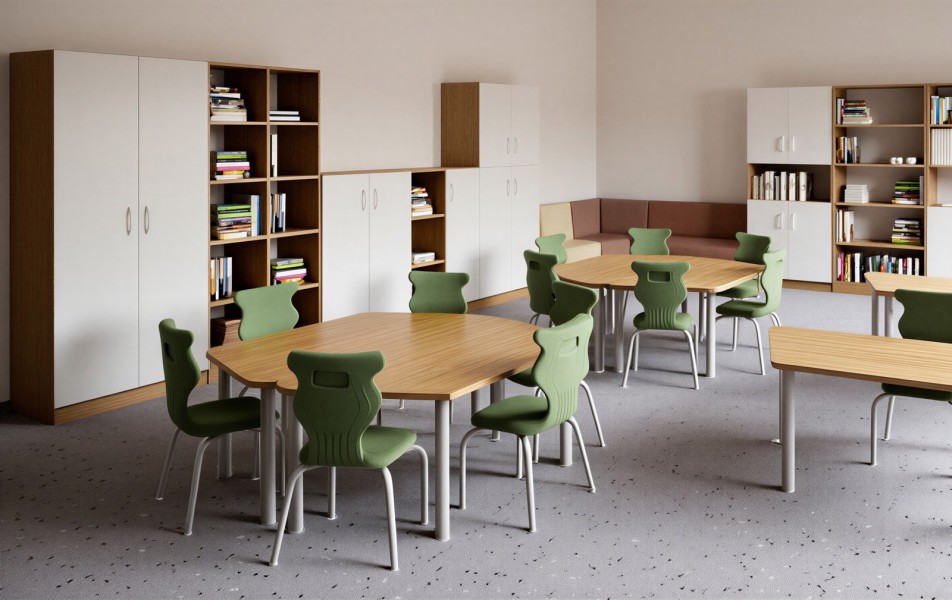Dwudrzwiowa szafka biurowa na klucz Simple, 80x40x120,5 cm, index 80-3P-2F3