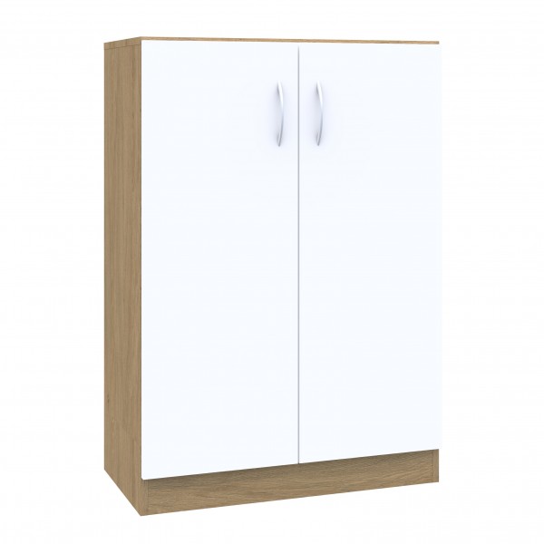 Dwudrzwiowa szafka biurowa na klucz Simple, 80x40x120,5 cm, index 80-3P-2F3