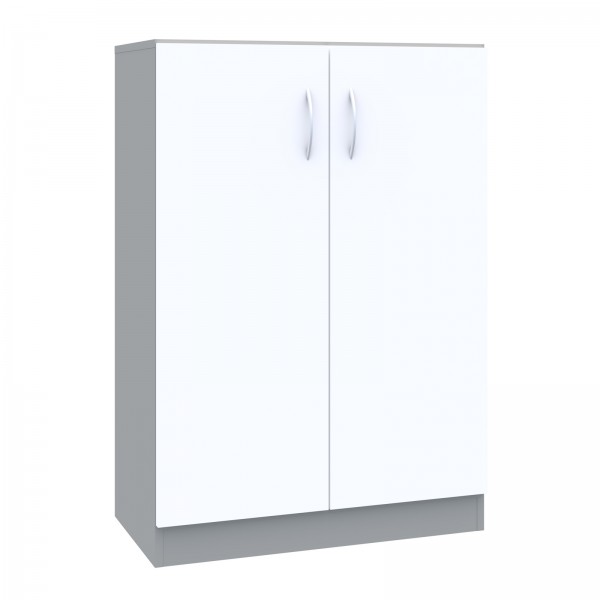 Dwudrzwiowa szafka biurowa na klucz Simple, 80x40x120,5 cm, index 80-3P-2F3