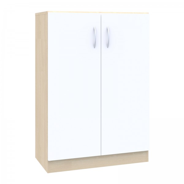 Dwudrzwiowa szafka biurowa na klucz Simple, 80x40x120,5 cm, index 80-3P-2F3