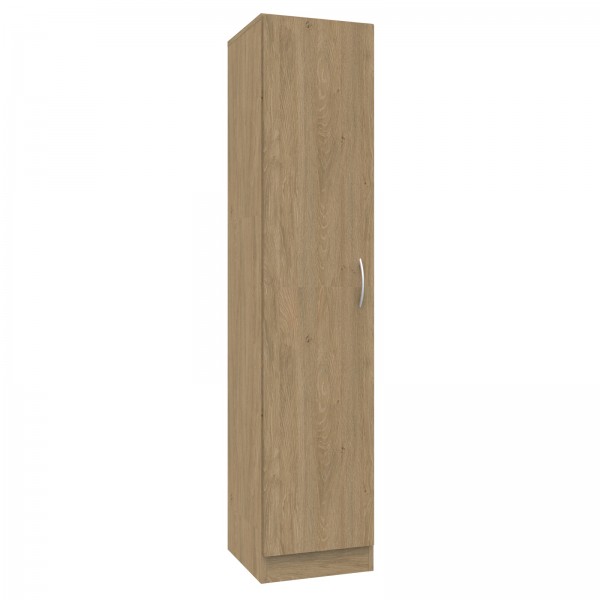 Jednodrzwiowa szafa biurowa na klucz Simple z półkami, 40x40x185 cm, index 40-5P-1F5