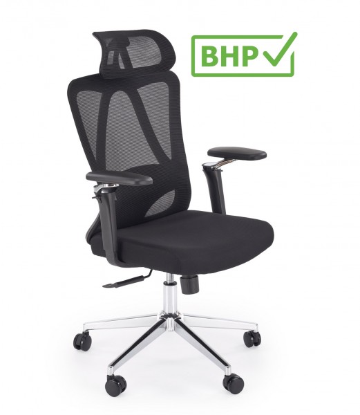 Ergonomiczny fotel biurowy Rufino Halmar, zgodny z normą BHP