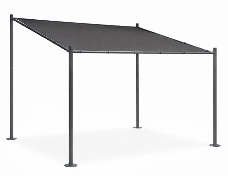 Pergola ogrodowa FG871 szara - zadaszenie tarasu 3x3 m