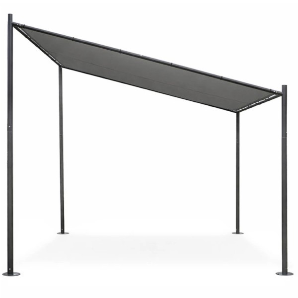Pergola ogrodowa FG871 szara - zadaszenie tarasu 3x3 m
