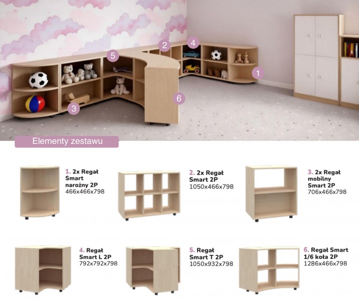 Meble do kącików edukacyjnych - zestaw Smart 03, kącik zabaw