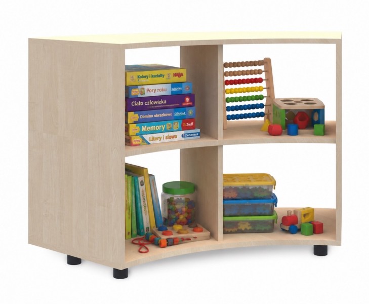 Regał modułowy do dzielenia sali edukacyjnej Smart 1/6 koła, index KZ-R1/6-2P