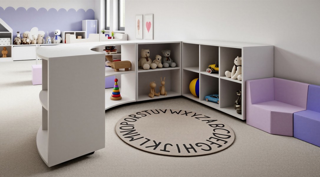 Mobilny regał do kącika edukacyjnego Smart na kółkach, index KZ-RM-2P