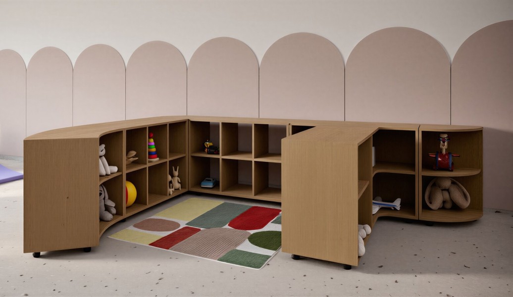 Mobilny regał do kącika edukacyjnego Smart na kółkach, index KZ-RM-2P