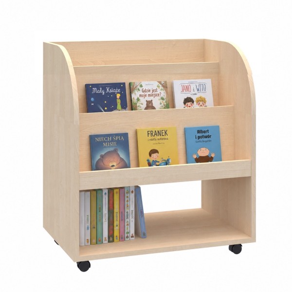 Biblioteczka przedszkolna na kółkach Smart do strefy wyciszenia, index KC-BM-2P
