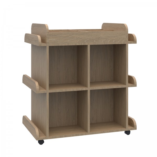 Mobilna biblioteczka dwustronna do przedszkola Smart, index KC-BM-2P-PD