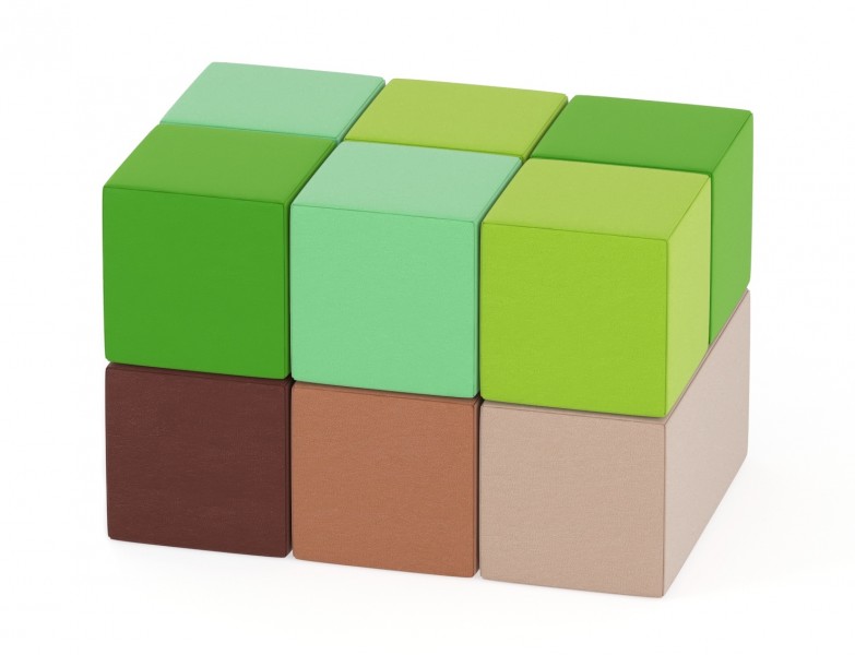 Modułowe kostki piankowe do przedszkola i żłobka Happy Cube Mini H200