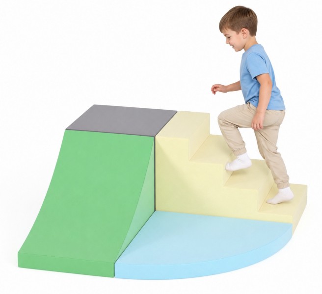 Piankowy tor przeszkód dla dzieci - zestaw Happy Playground H600-4