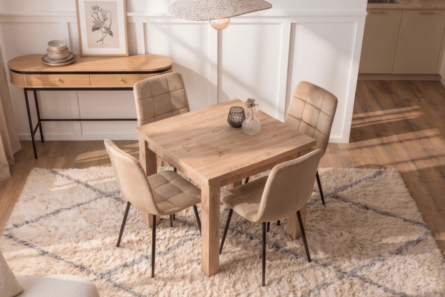 Stół rozkładany do jadalni Max 80-160 cm, kolor dąb Artisan