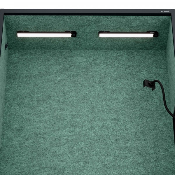 Szafa akustyczna do biura i szkoły Sally MentalBox, 115 x 40 x 185 cm, antracyt/zielony