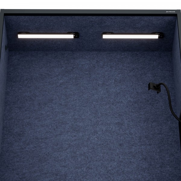 Szafa akustyczna do biura i szkoły Sally MentalBox, 115 x 40 x 185 cm, antracyt/granatowy