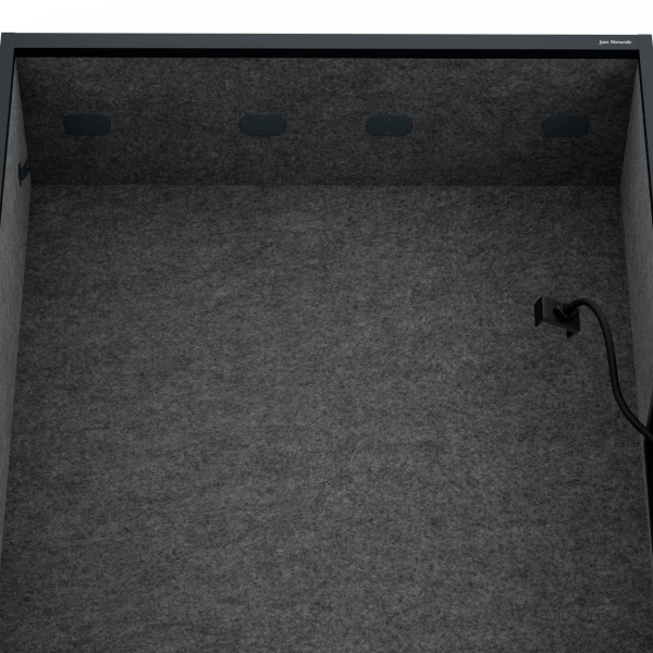Szafa akustyczna do biura i szkoły Sally MentalBox, 115 x 40 x 185 cm, antracyt/ciemnoszary