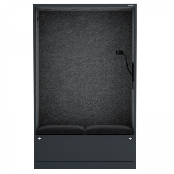 Szafa akustyczna do biura i szkoły Sally MentalBox, 115 x 40 x 185 cm, antracyt/ciemnoszary