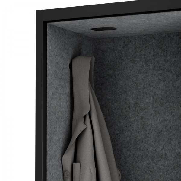 Szafa akustyczna do biura i szkoły Sally MentalBox, 115 x 40 x 185 cm, antracyt/ciemnoszary
