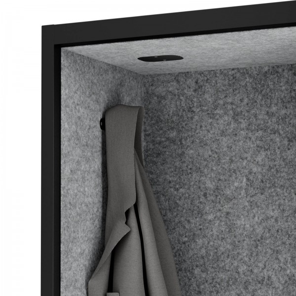 Szafa akustyczna do biura i szkoły Sally MentalBox, 115 x 40 x 185 cm, antracyt/szary
