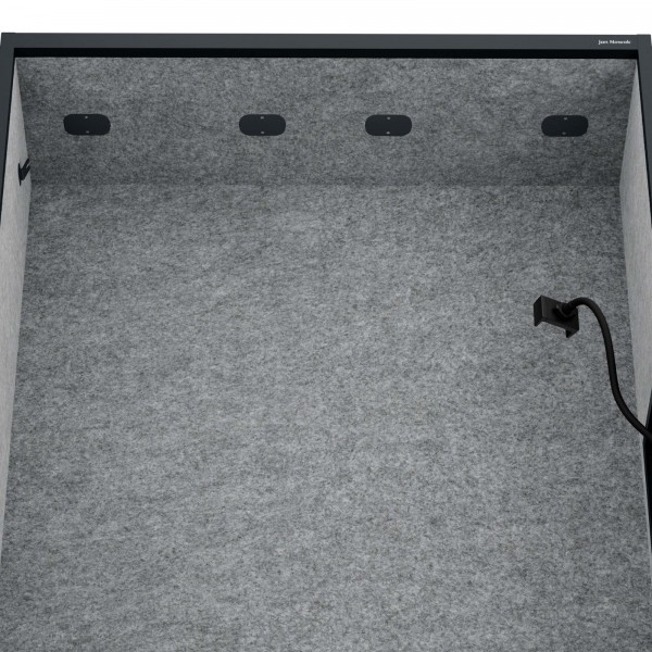 Szafa akustyczna do biura i szkoły Sally MentalBox, 115 x 40 x 185 cm, antracyt/szary