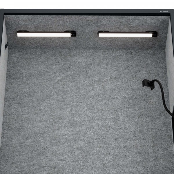 Szafa akustyczna do biura i szkoły Sally MentalBox, 115 x 40 x 185 cm, antracyt/szary