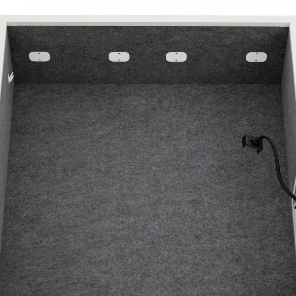 Szafa akustyczna do biura i szkoły Sally MentalBox, 115 x 40 x 185 cm, biały/ciemnoszary