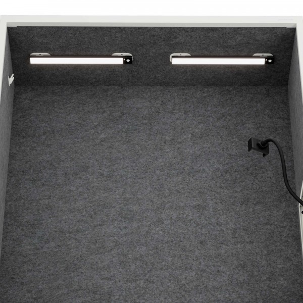 Szafa akustyczna do biura i szkoły Sally MentalBox, 115 x 40 x 185 cm, biały/ciemnoszary