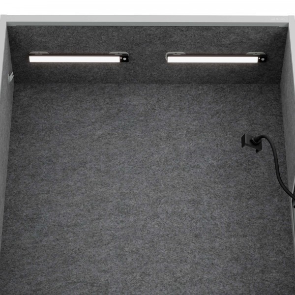 Szafa akustyczna do biura i szkoły Sally MentalBox, 115 x 40 x 185 cm, szary/ciemnoszary