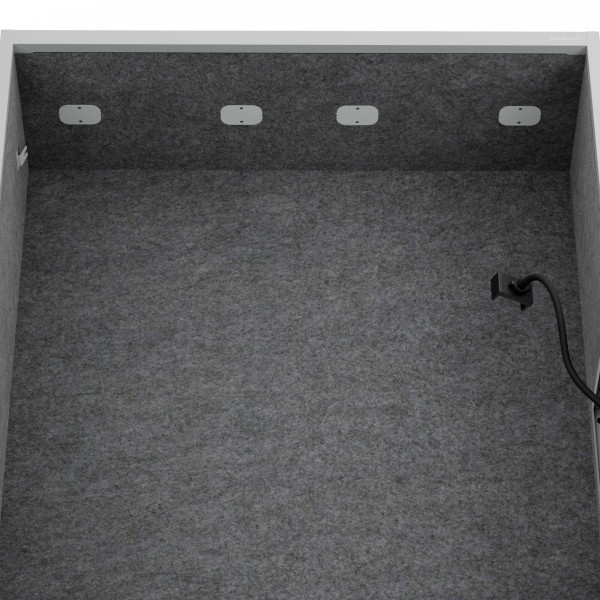 Szafa akustyczna do biura i szkoły Sally MentalBox, 115 x 40 x 185 cm, szary/ciemnoszary