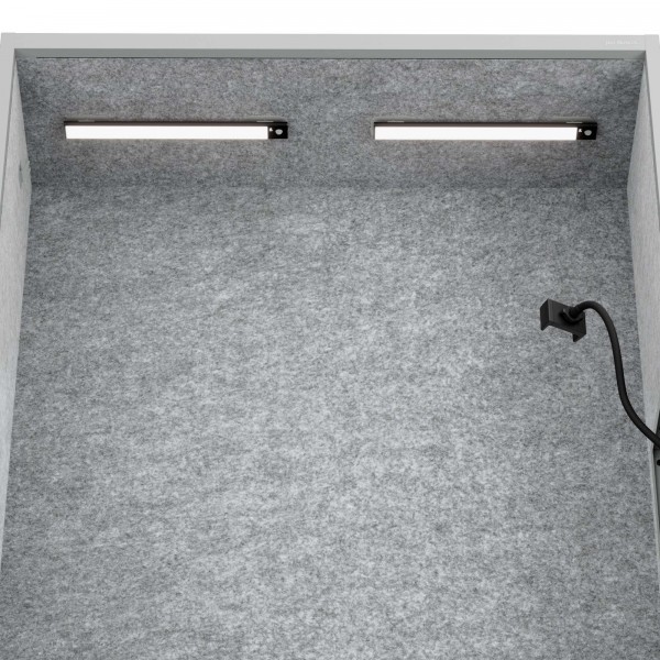 Szafa akustyczna do biura i szkoły Sally MentalBox, 115 x 40 x 185 cm, szary/szary