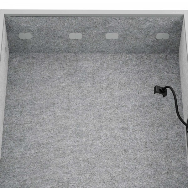 Szafa akustyczna do biura i szkoły Sally MentalBox, 115 x 40 x 185 cm, szary/szary