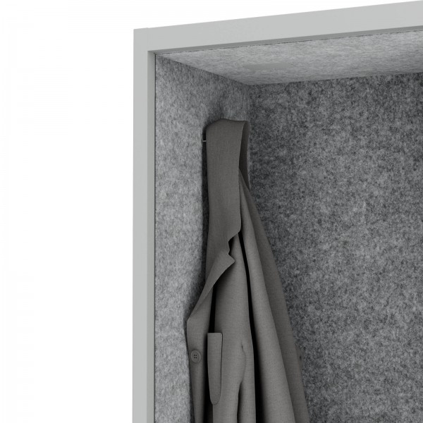 Szafa akustyczna do biura i szkoły Sally MentalBox, 115 x 40 x 185 cm, szary/szary