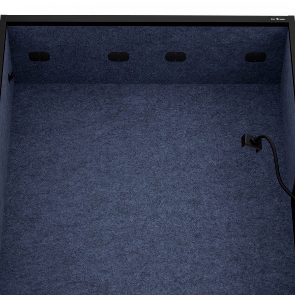 Szafa akustyczna do biura i szkoły Sally MentalBox, 115 x 40 x 185 cm, czarny/granatowy