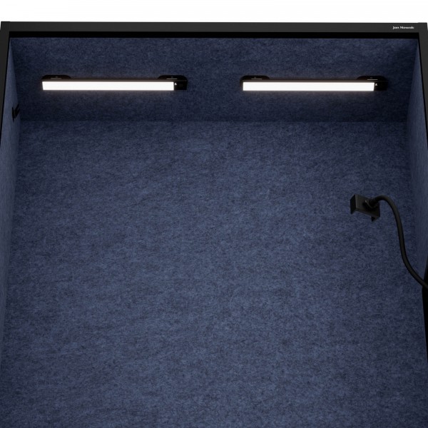 Szafa akustyczna do biura i szkoły Sally MentalBox, 115 x 40 x 185 cm, czarny/granatowy