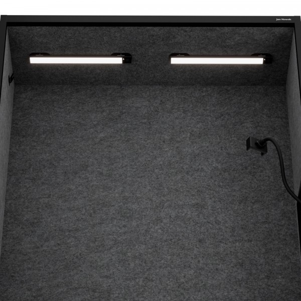Szafa akustyczna do biura i szkoły Sally MentalBox, 115 x 40 x 185 cm, czarny/ciemnoszary